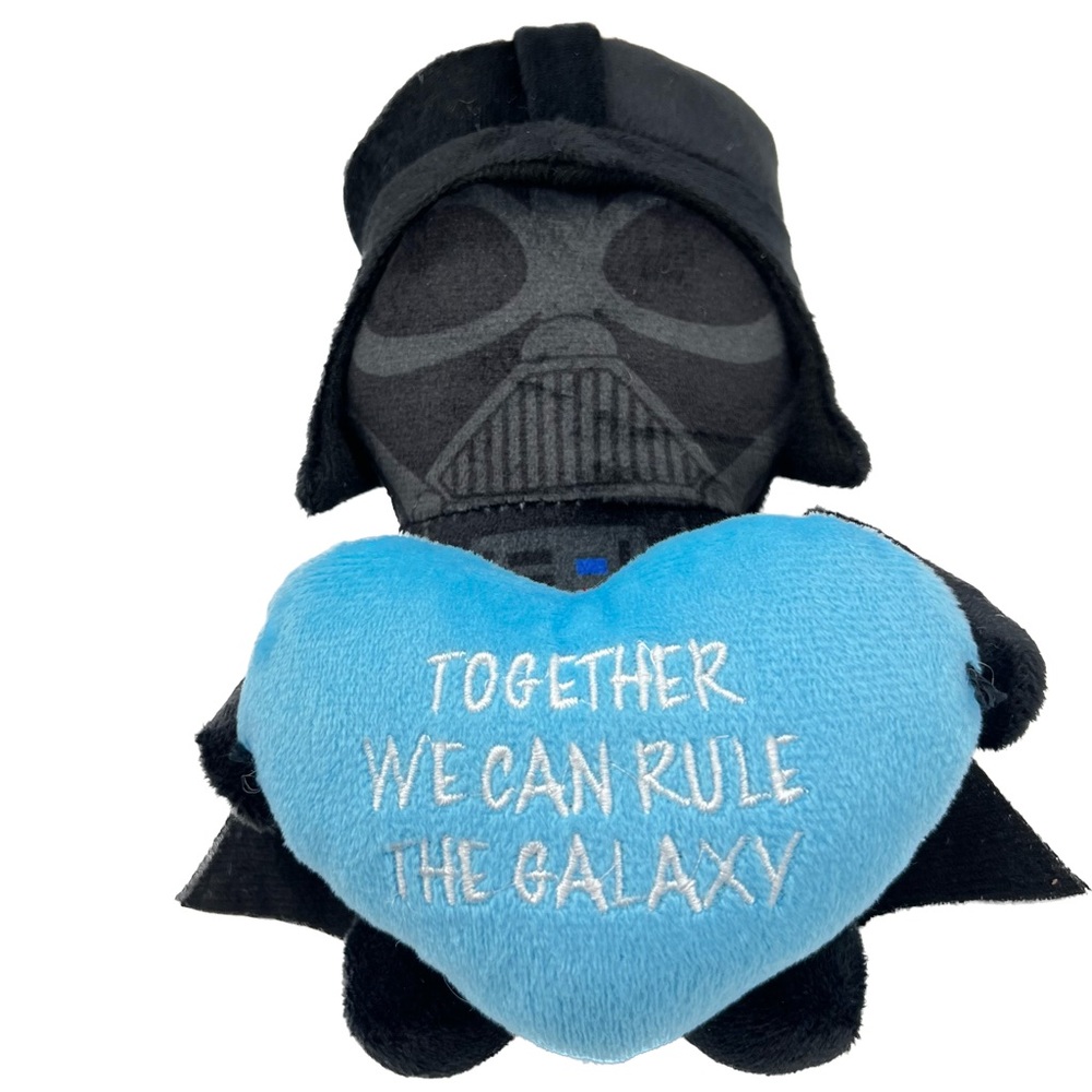 Disney Star Wars Darth Vader Valentine Heart Squeaker Dog/Pet Toy 9” Plush